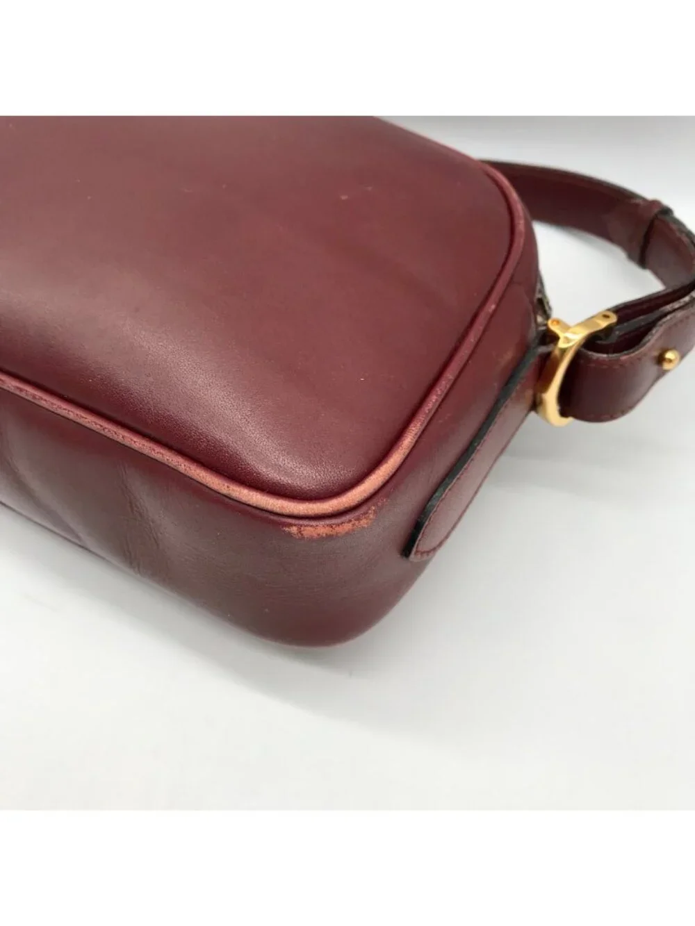 Cartier Burgundy Leather Must De Cartier Shoulder Bag